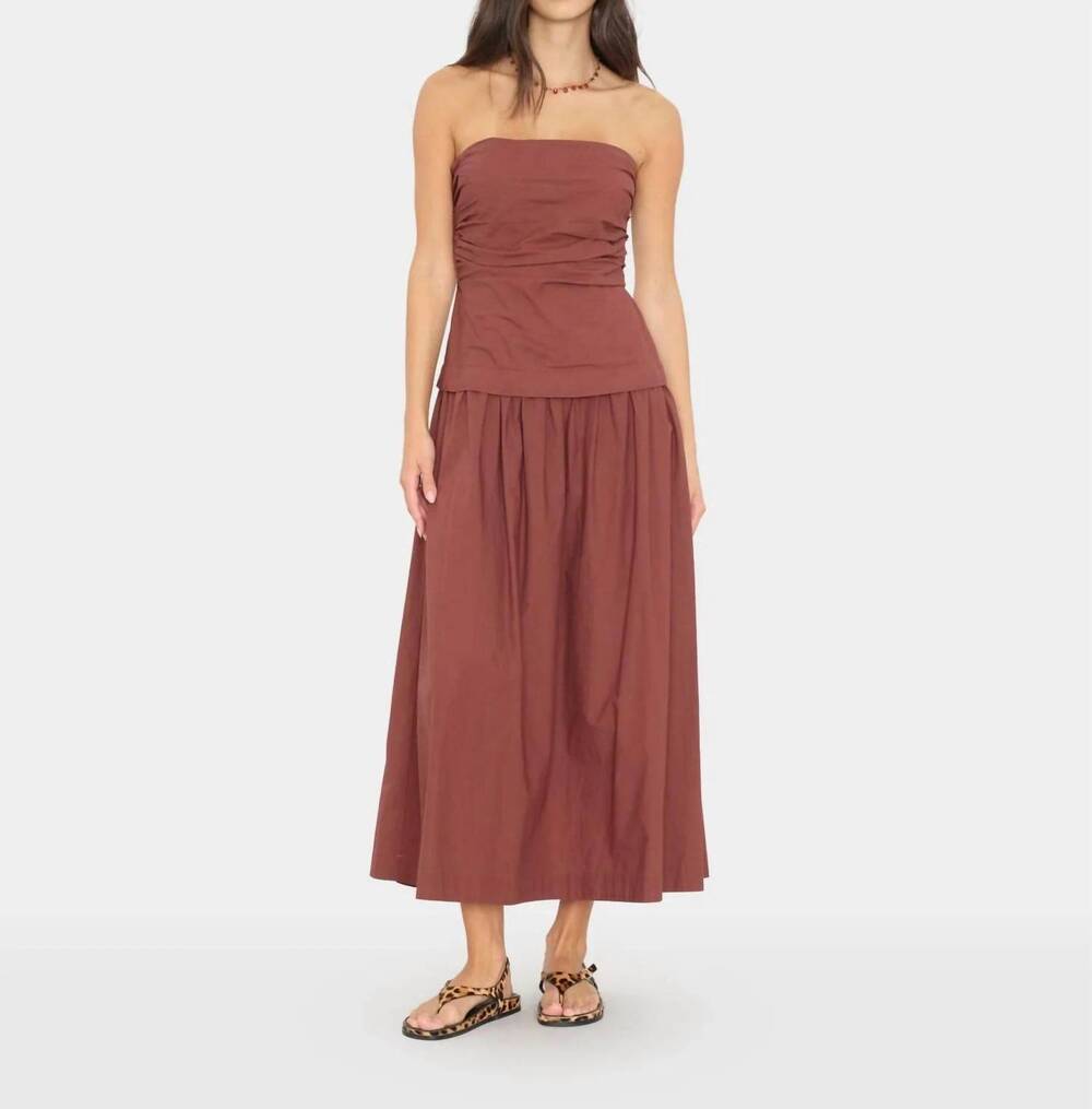 NEW XIRENA adobe ciara dress in brown